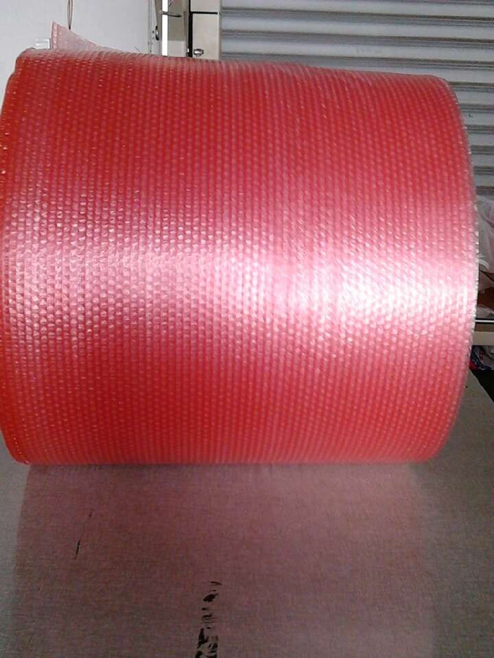 苏州高新区塑料包装材料红色防静电气泡膜气泡垫工厂特价直销